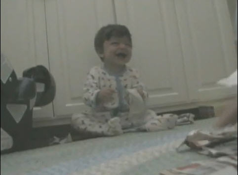 Babies take pleasure at the simplist things!