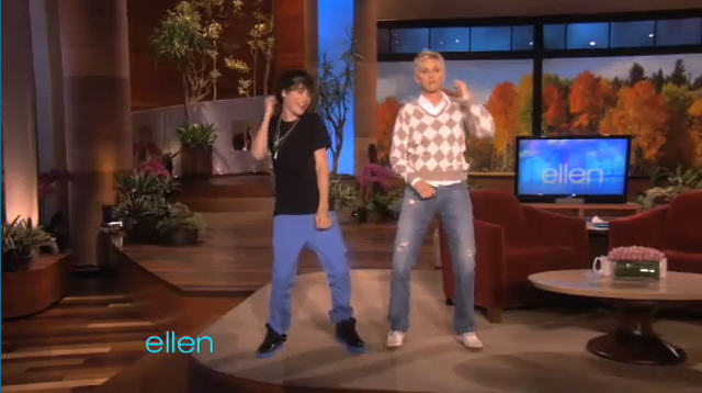 Justin Bieber sits down on the Ellen Show